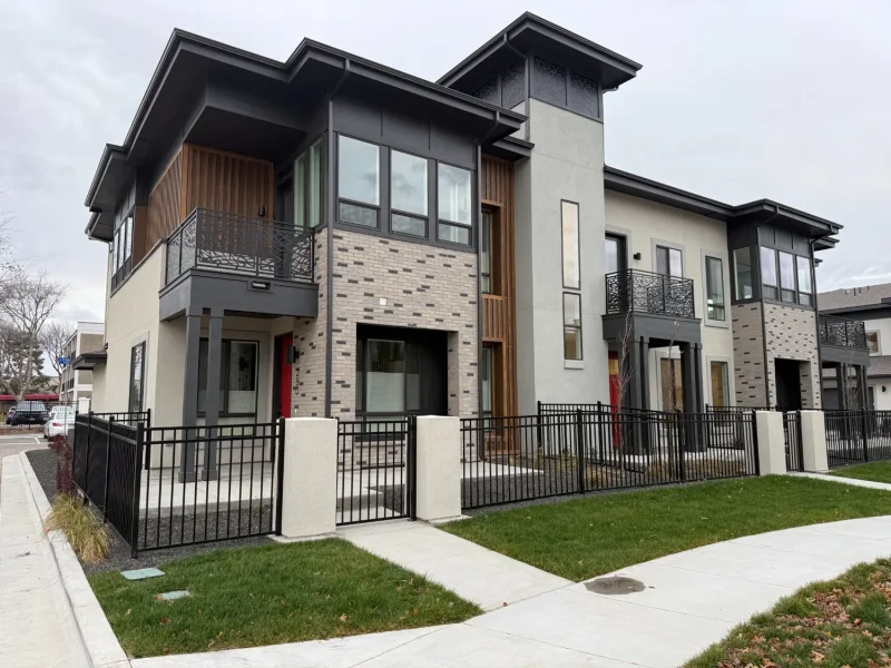 Townhome gutter installation in Denver LoHi